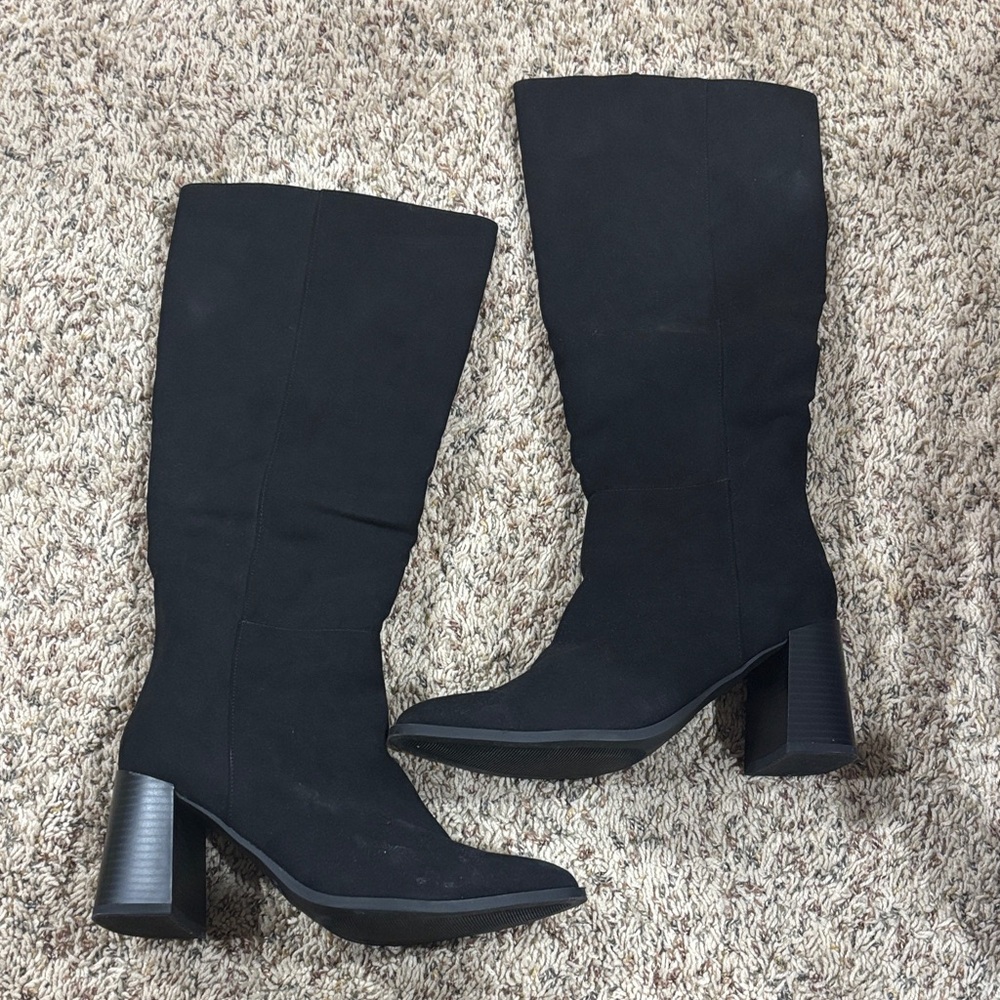 A New Day Black Knee-High Women's Boots